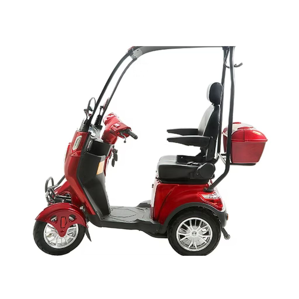 Quadripoteur électrique rouge en vente chez SP Vélo à Trois-Rivières